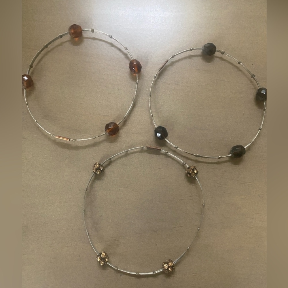 Set of three bangle bracelets